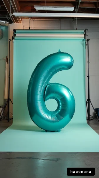 エメラルド色の数字6