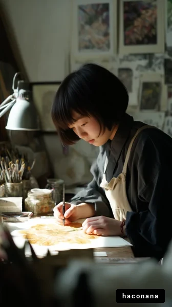 アーティストの創作風景