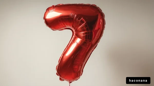 カラフルな数字の風船