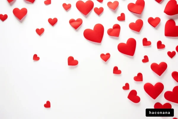 赤いハートの装飾