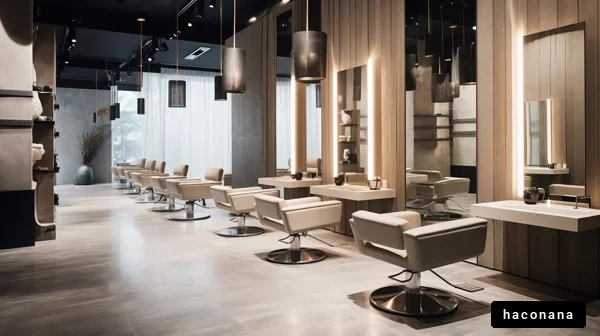 モダンな美容室の内装