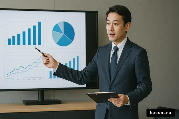 ビジネスプレゼンテーションの様子