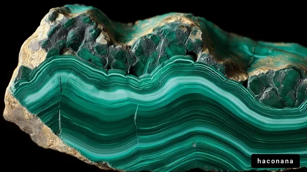 美しいマラカイトの鉱石