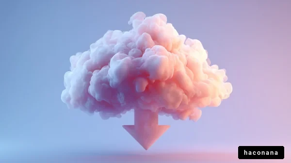 クラウドと矢印のデザイン