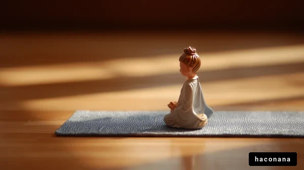 瞑想する人形の写真