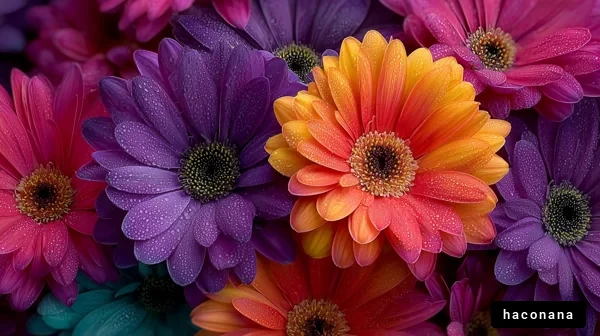 色とりどりの花々