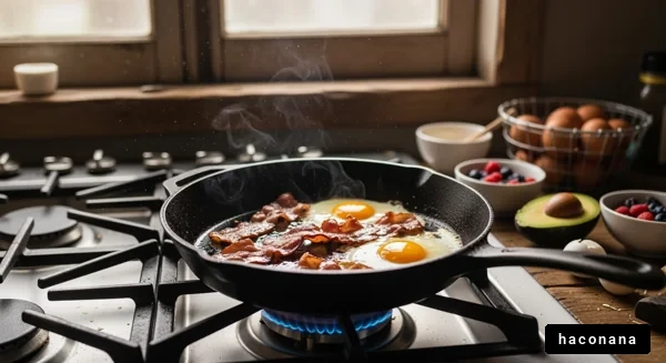 朝食のフライパン料理