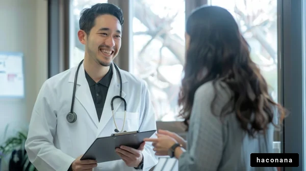 医師と患者の会話シーン