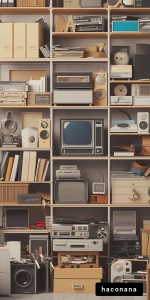 懐かしのアイテムが並ぶ棚