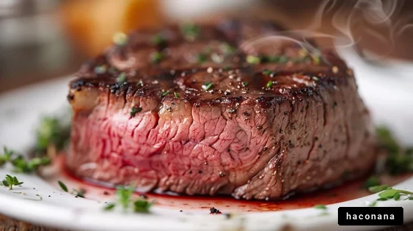 ジューシーなステーキ料理