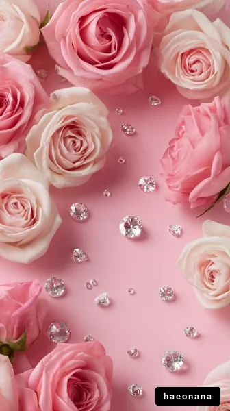 華やかなバラと宝石