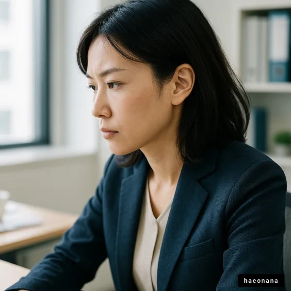 集中するビジネス女性の姿