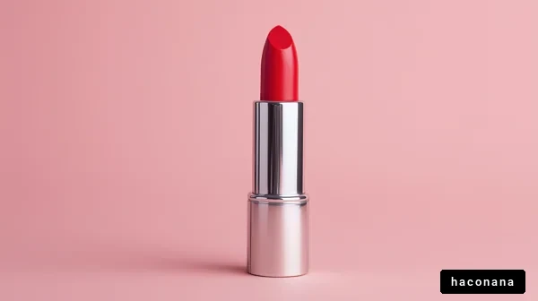 鮮やかな赤い口紅