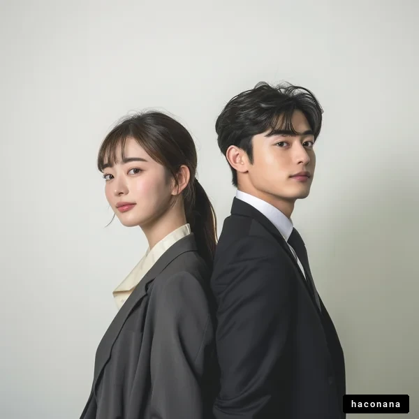 ビジネスシーンの男女