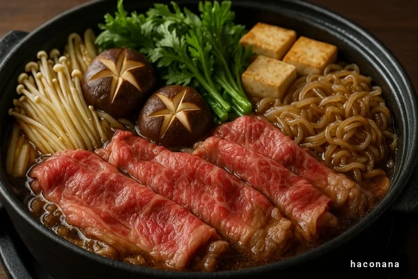 美味しい鍋料理の盛り付け