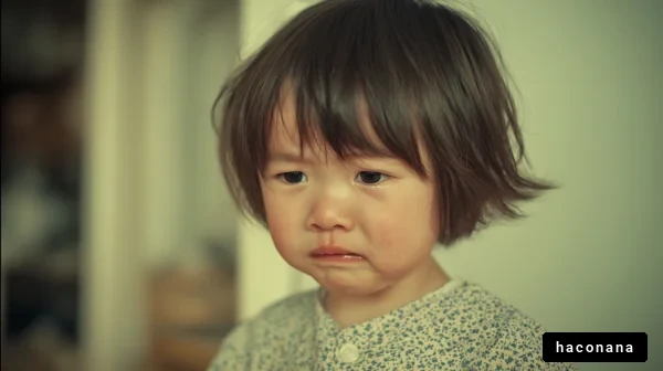 泣いている子供の表情