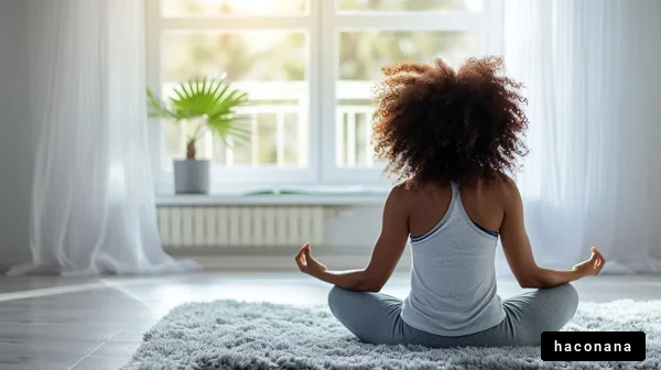 リラックスして瞑想する女性