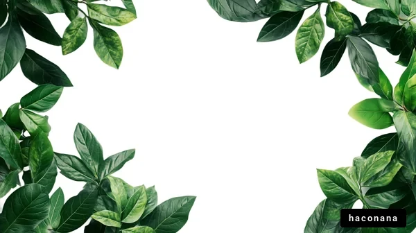 緑豊かな葉のフレーム