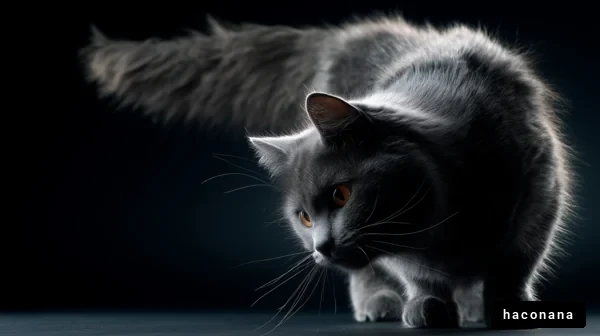 神秘的な猫のシルエット