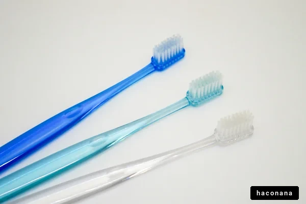 カラフルな歯ブラシのセット