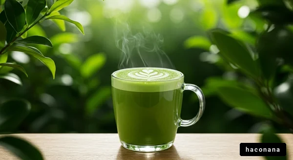 緑茶の温かいカップ