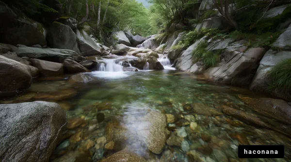 美しい渓流の風景