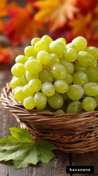 秋の爽やかなぶどうの収穫