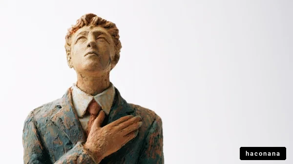 信念を持つ人物の彫刻