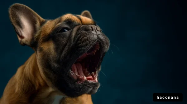 可愛い犬のあくび