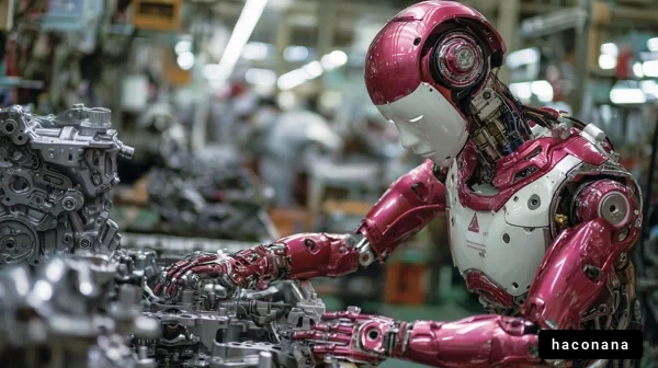 工場でのロボット作業