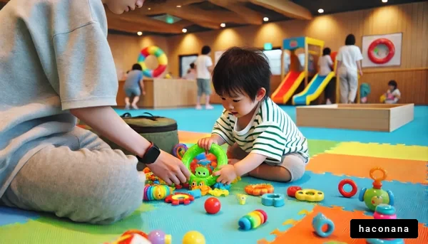 楽しむ子供と大人の遊び