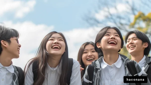 友達と笑顔で楽しむ