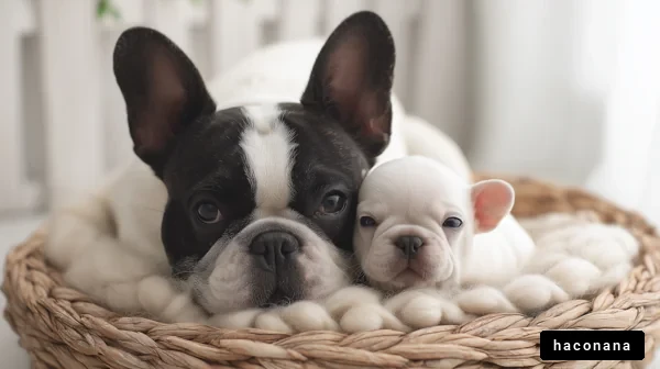 フレンチブルドッグの親子