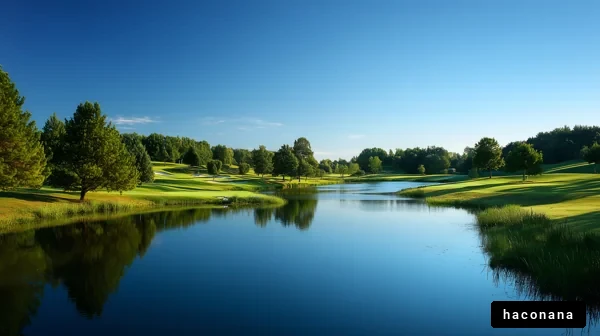 静かなゴルフ場の風景