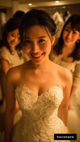 結婚式前の準備シーン