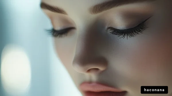 美しいまつげの女性