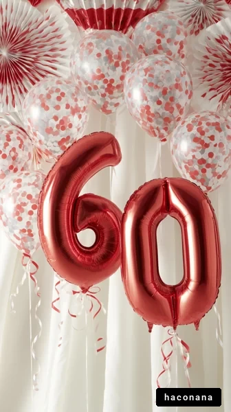 60歳の誕生日祝いの飾り