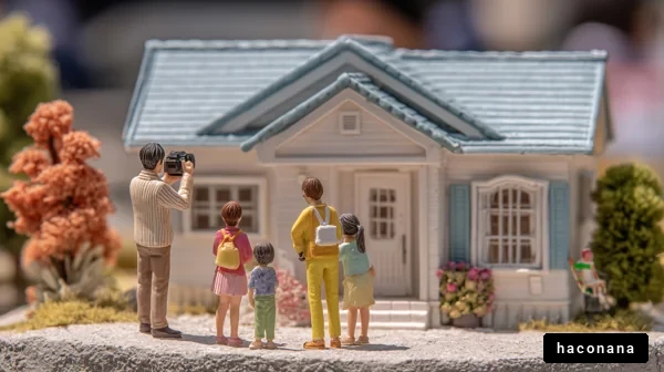 家族とミニチュアの家