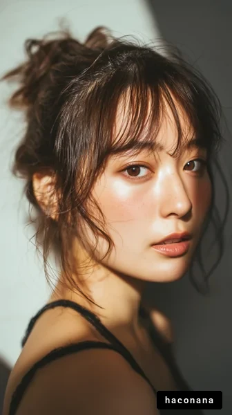 自然光の中の女性ポートレート