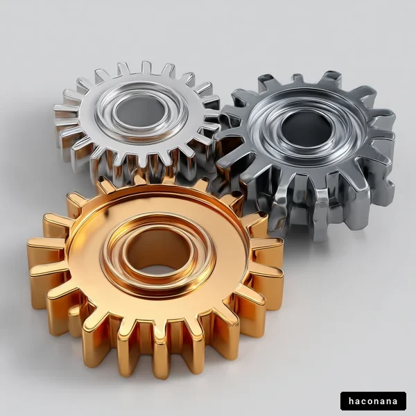 金属のギアの集まり