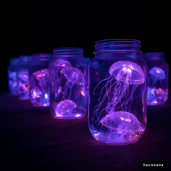 幻想的なクラゲの瓶