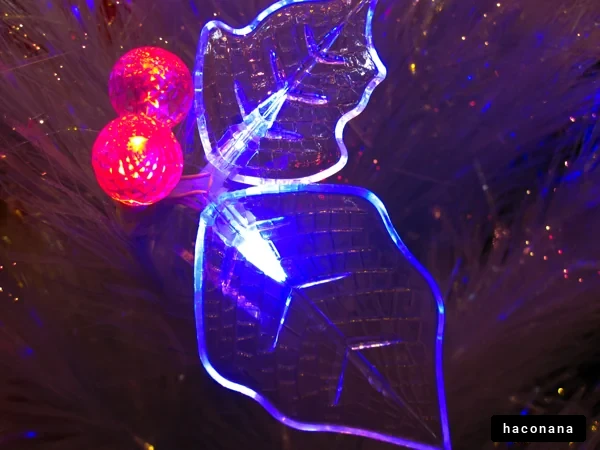 クリスマスの装飾と光