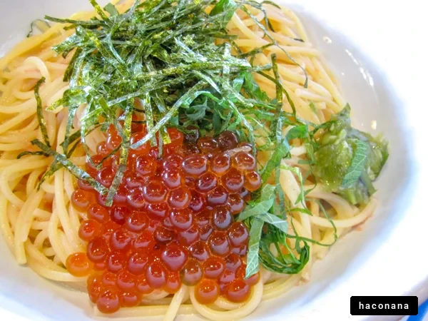 海鮮と和風スパゲッティ