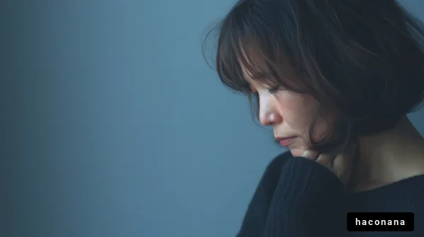 深い思索にふける女性