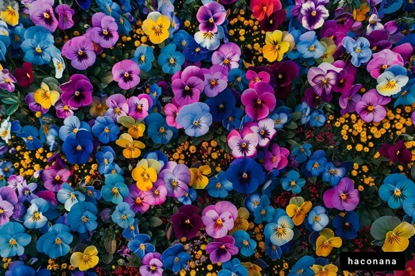 色とりどりの花々の風景