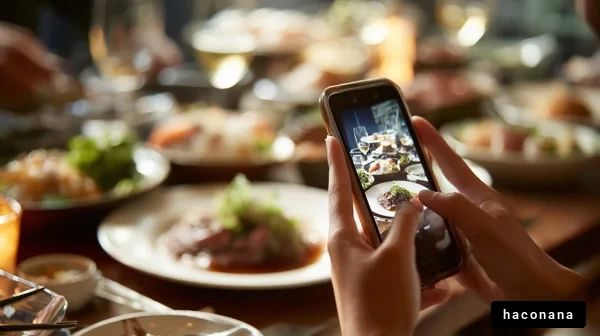 食事を楽しむ手元の写真