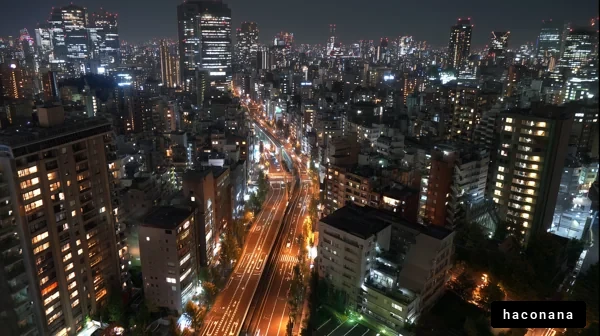 夜景に広がる都市の風景