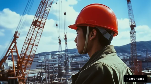建設現場で働く姿