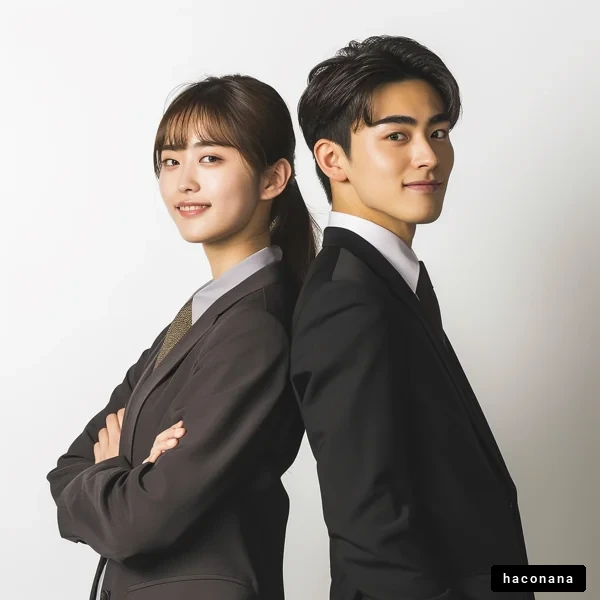 ビジネスシーンの若者二人