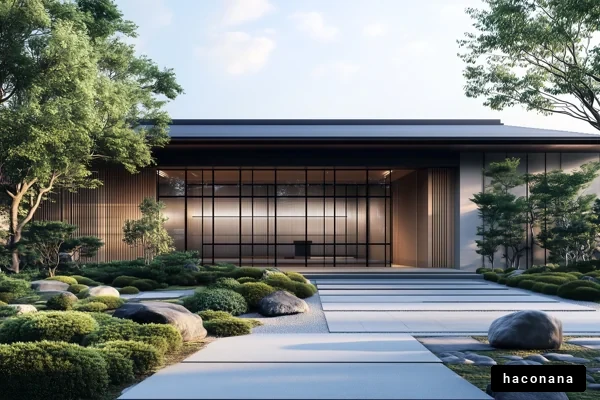 現代的な美しい庭園の家